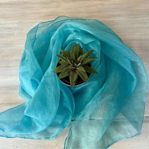 Turquoise Sheer Wrap. One Size.